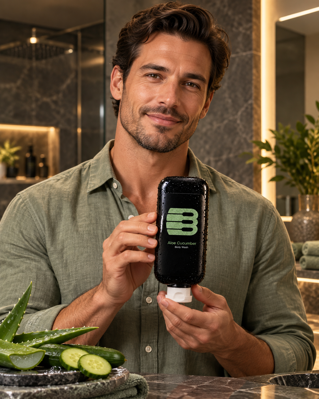 Aloe Cucumber Body Barrel body wash concept lifestyle image