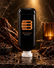 Black Pepper Body Barrel body wash concept front