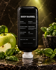 Green Apple Basil body wash concept back label