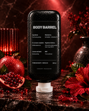 Pomegranate Hibiscus body wash concept back label