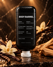 Vanilla Musk body wash concept back label